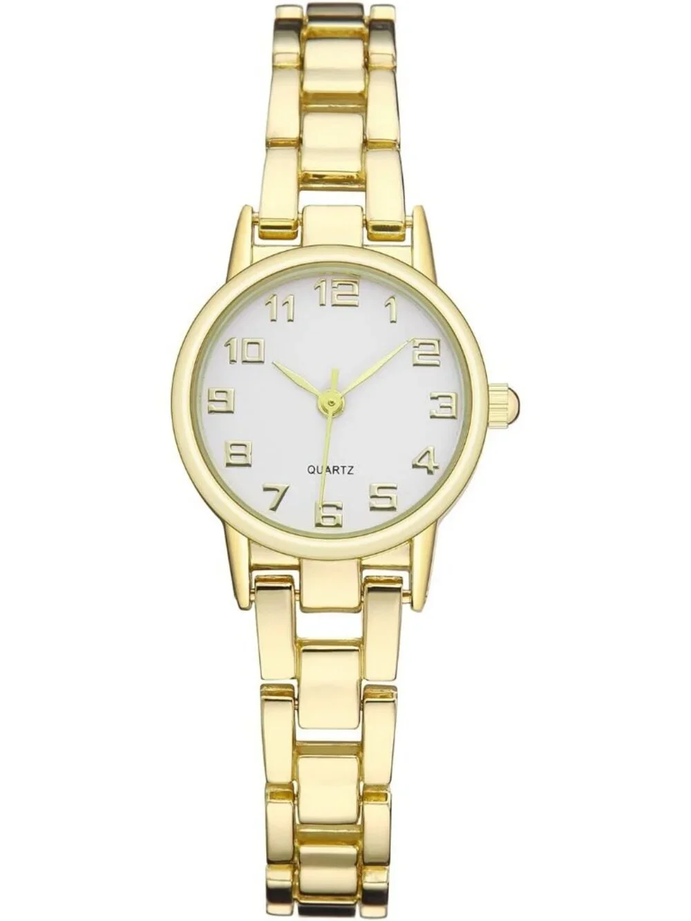 Women Gold White Small Thin Analog Bracelet Quartz Dainty Waterproof Wrist Watch